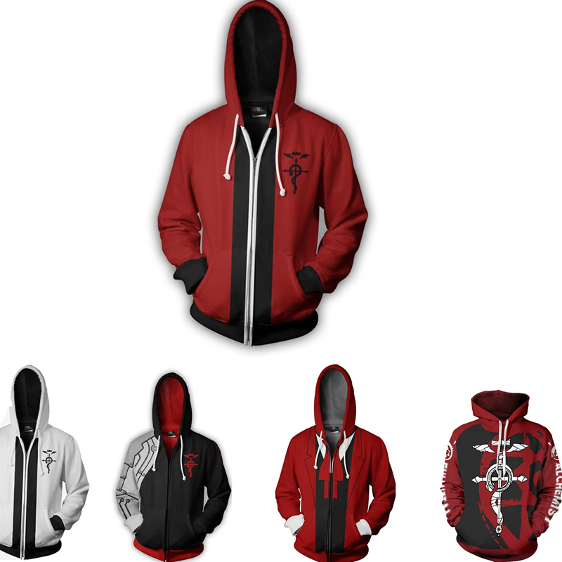 Fullmetal Alchemist Coat - Anime Alchemist Edward Hoodie Elric Mantel