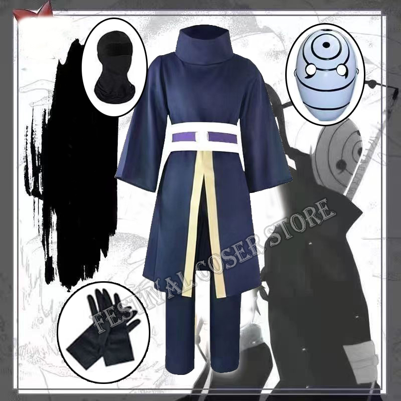 Anime Cosplay Ninja - Anime Uchiha Obito Cosplay Kostüm Halloween-Kostüme