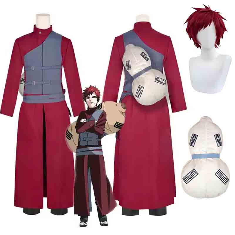 Anime Cosplay Ninja - Anime Gaara Rollenspiel-Kostüm Sand-Wasserfall Fünfter Kazekage