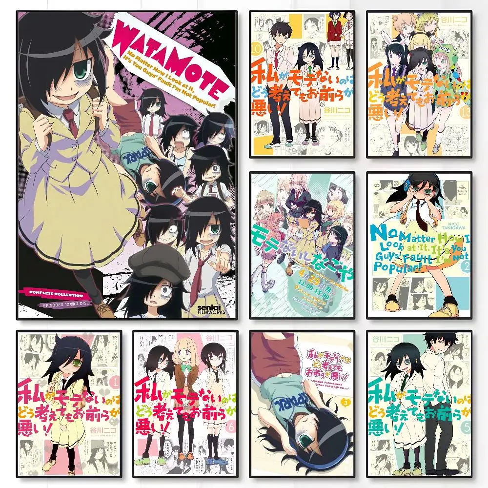 Anime Cosplay Wallpaper - Anime W-Watamote Kuroki Tomoko Poster Aufkleber