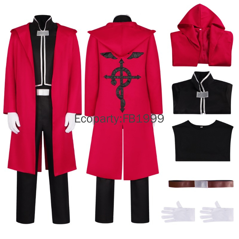 Fullmetal Alchemist Coat - Anime Alchemist Edward Elric Cosplay Kostüm