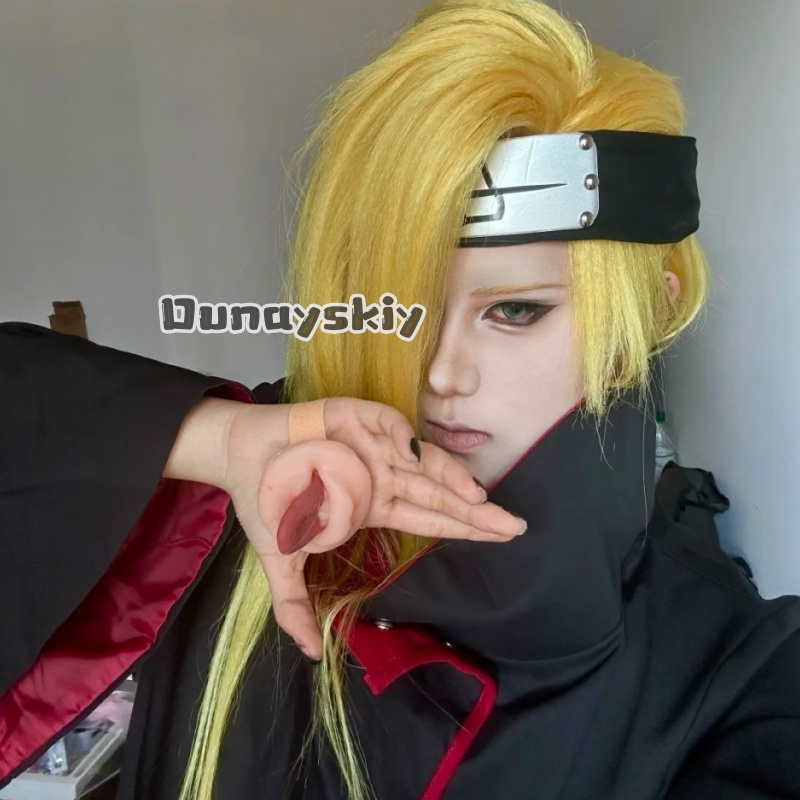 Anime Cosplay Ninja - LWW29*Deidara Cosplay Anime-Kostüm Umhänge mit Stirnband