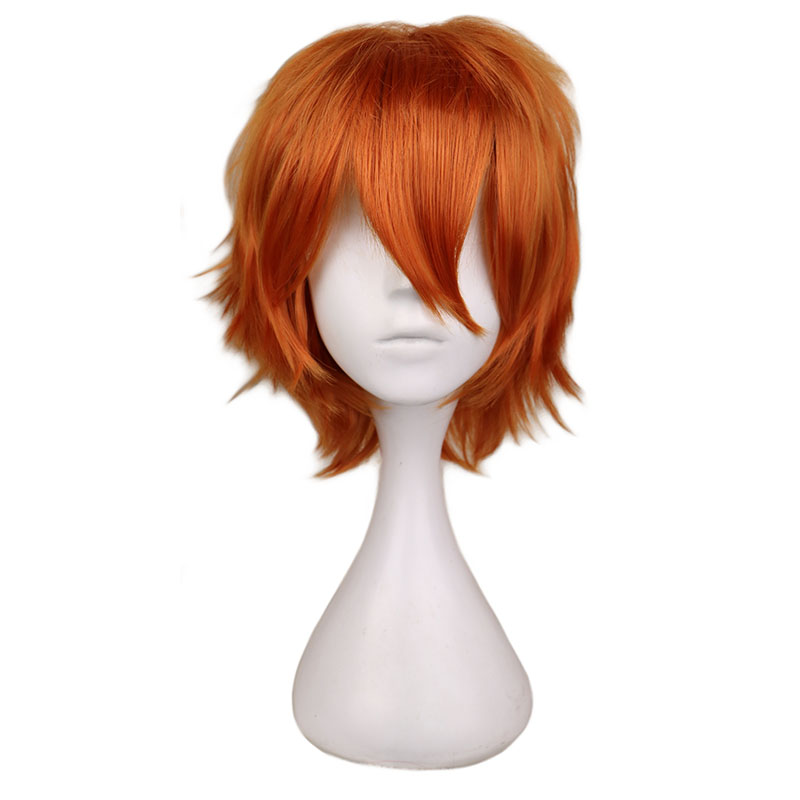 Anime Cosplay Orange Hair - Kurze orangefarbene Perücke für Männer und