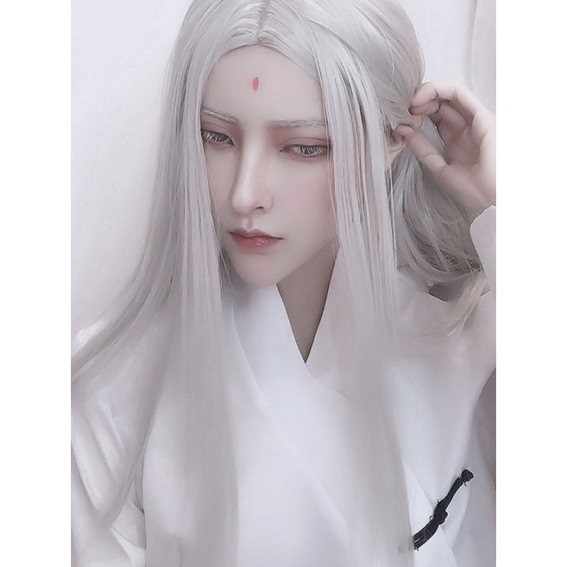 Herren Hanfu Lange Glatte Haar – Anime Cosplay Japanese Bewertung und Preis