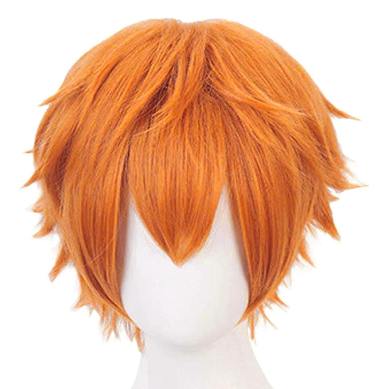 Kurze orangefarbene Perücke fü – Anime Cosplay Orange Hair Bewertung und Preis