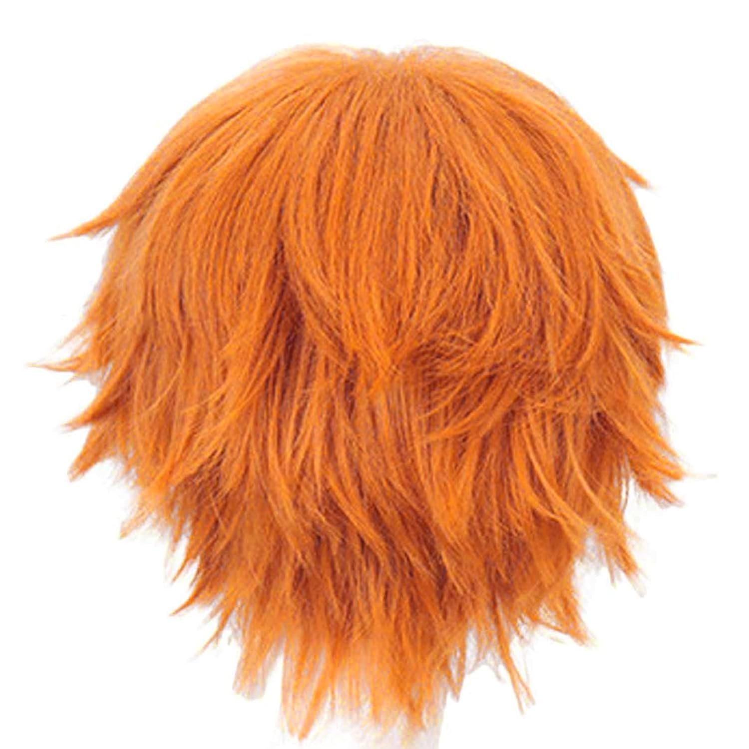 Kurze orangefarbene Perücke fü – Anime Cosplay Orange Hair Bewertung und Preis