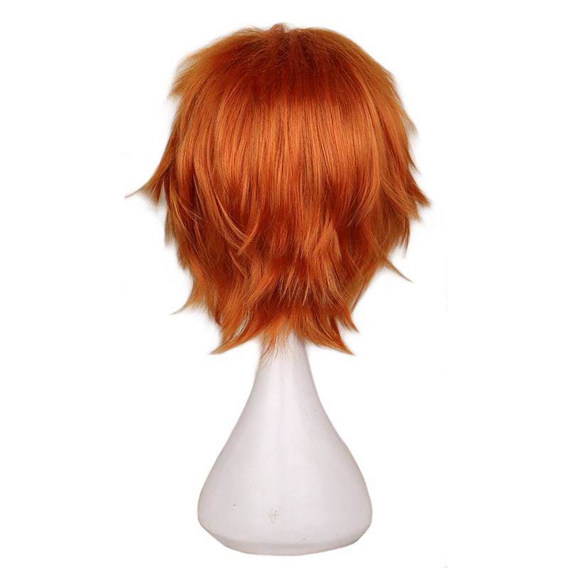 Kurze orangefarbene Perücke fü – Anime Cosplay Orange Hair Bewertung und Preis