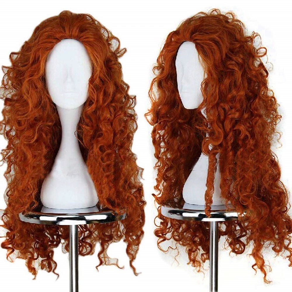 Lange orangefarbene lockige Ha – Anime Cosplay Orange Hair Bewertung und Preis