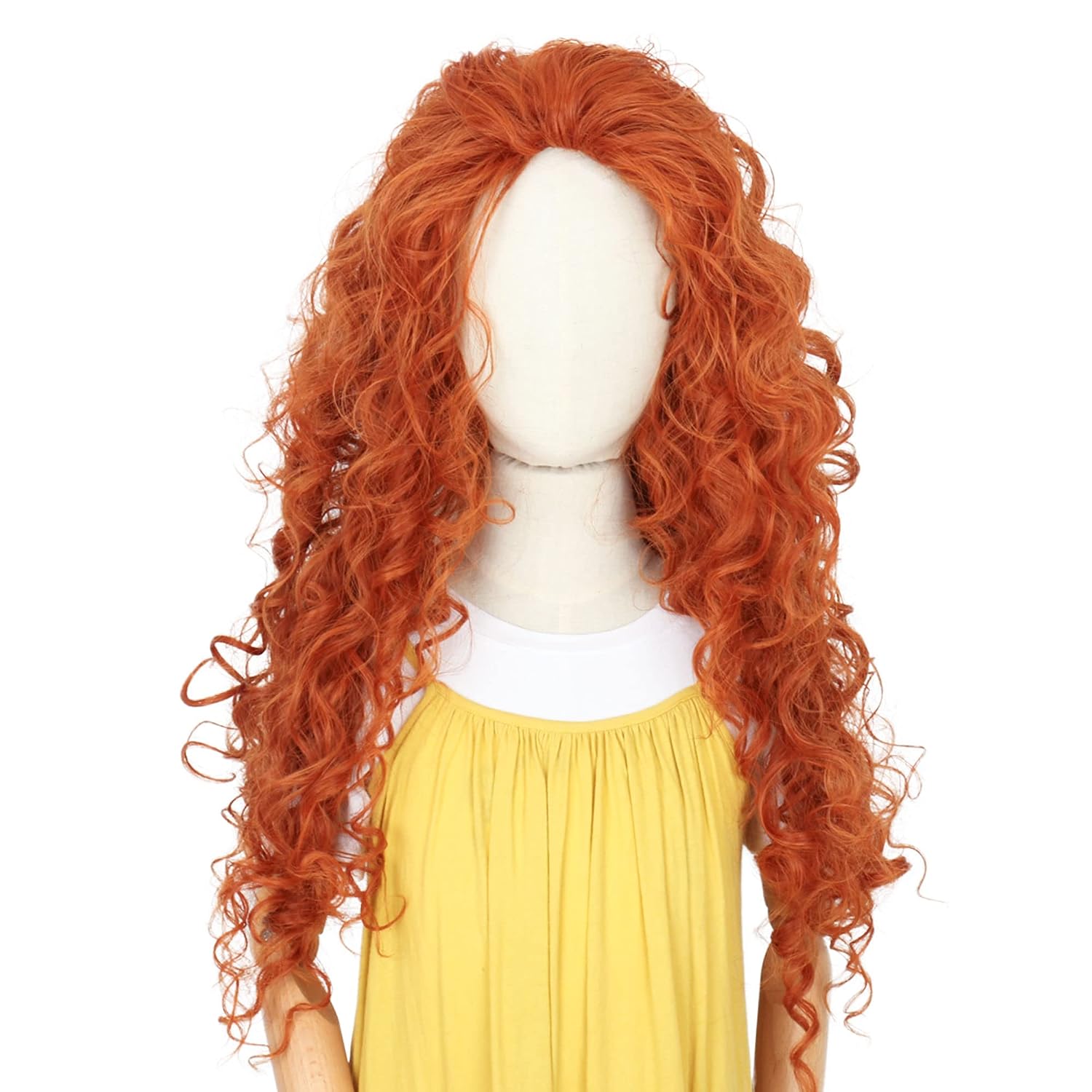 Lange orangefarbene lockige Ha – Anime Cosplay Orange Hair Bewertung und Preis