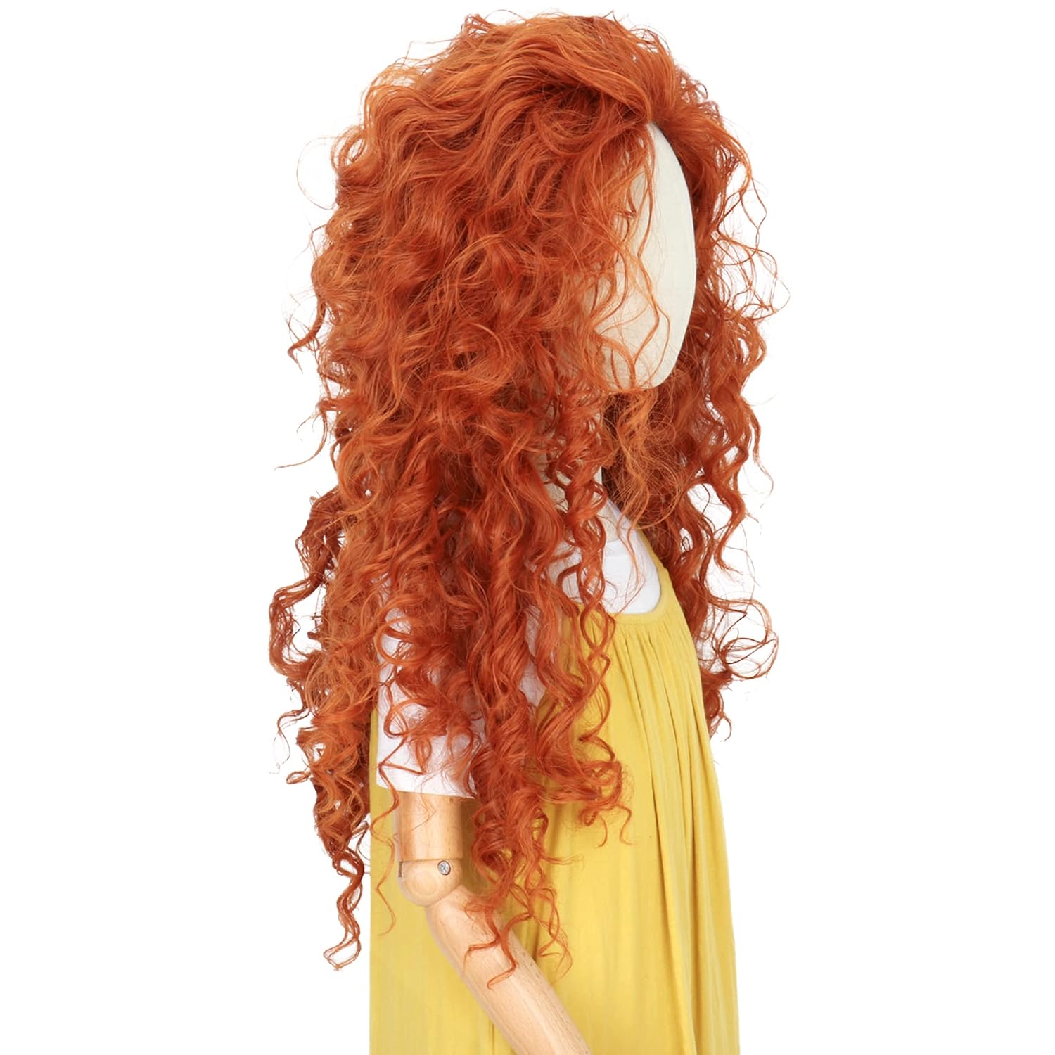 Lange orangefarbene lockige Ha – Anime Cosplay Orange Hair Bewertung und Preis