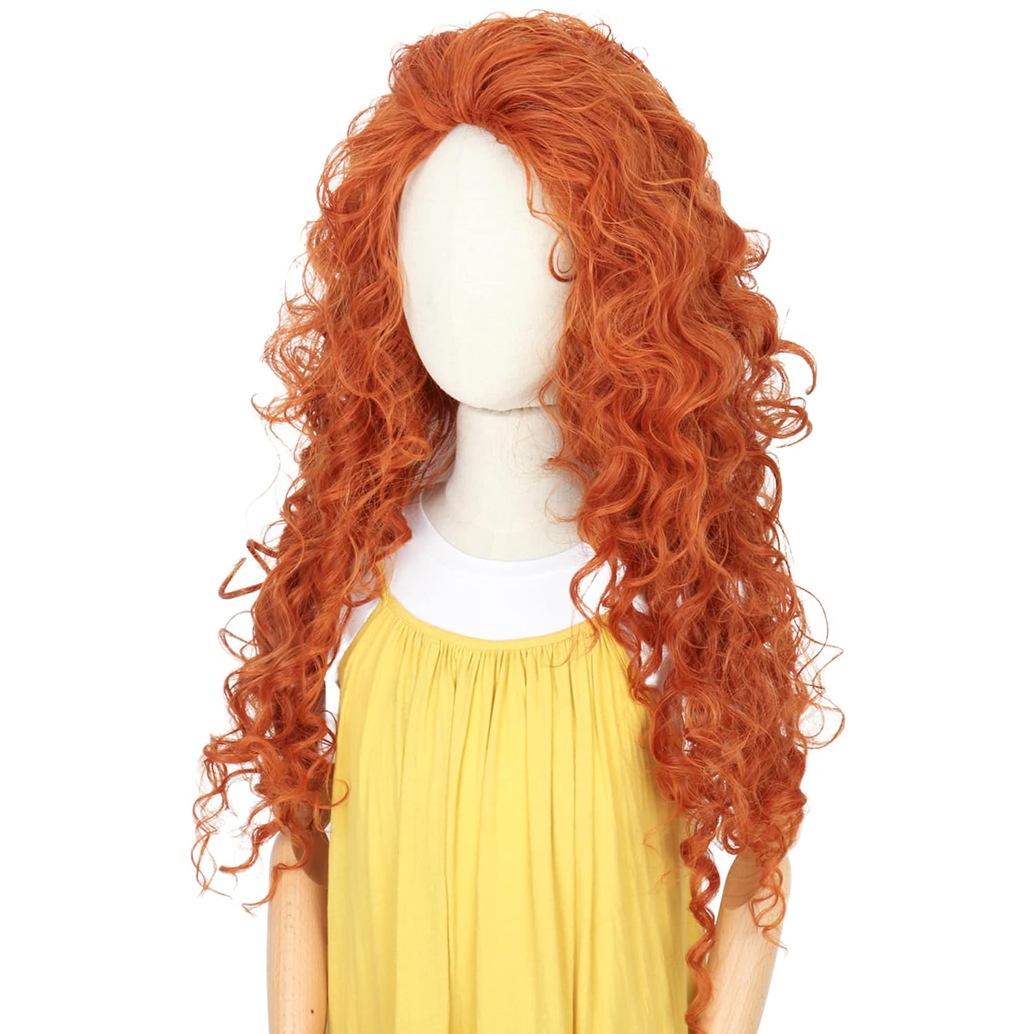 Lange orangefarbene lockige Ha – Anime Cosplay Orange Hair Bewertung und Preis