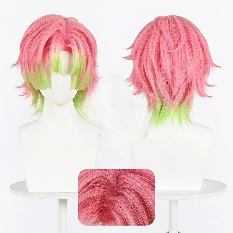 Kanroji Mitsuri Cosplay Perück – Cosplay Anime Pink Hair Bewertung und Preis