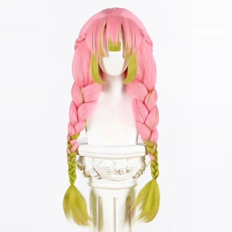 Kanroji Mitsuri Cosplay Perück – Cosplay Anime Pink Hair Bewertung und Preis