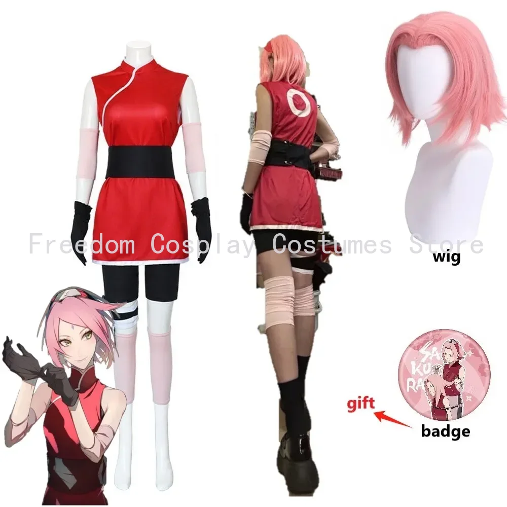 Anime Haruno Sakura Cosplay Sh – Anime Cosplay Ninja Bewertung und Preis