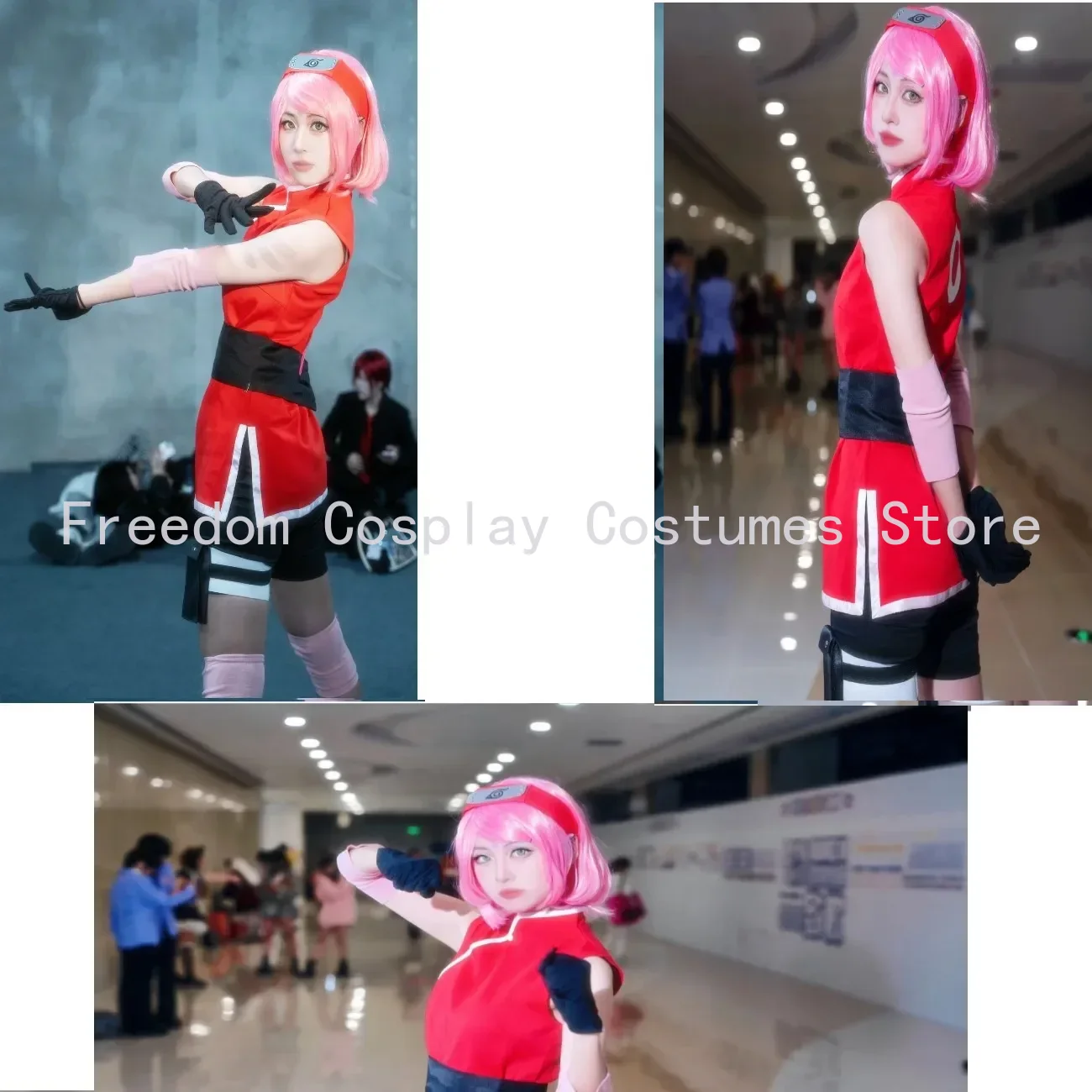 Anime Haruno Sakura Cosplay Sh – Anime Cosplay Ninja Bewertung und Preis