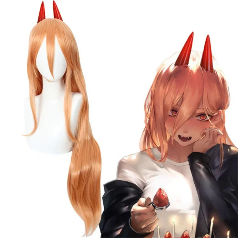 2026 Chainsaw Man Cosplay Enge – Anime Cosplay Orange Hair Bewertung und Preis
