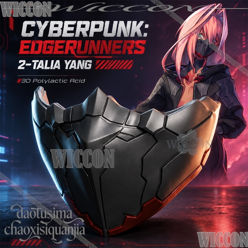 Talia Yang Coole Punk-Halbmask – Anime Yang Cosplay Bewertung und Preis