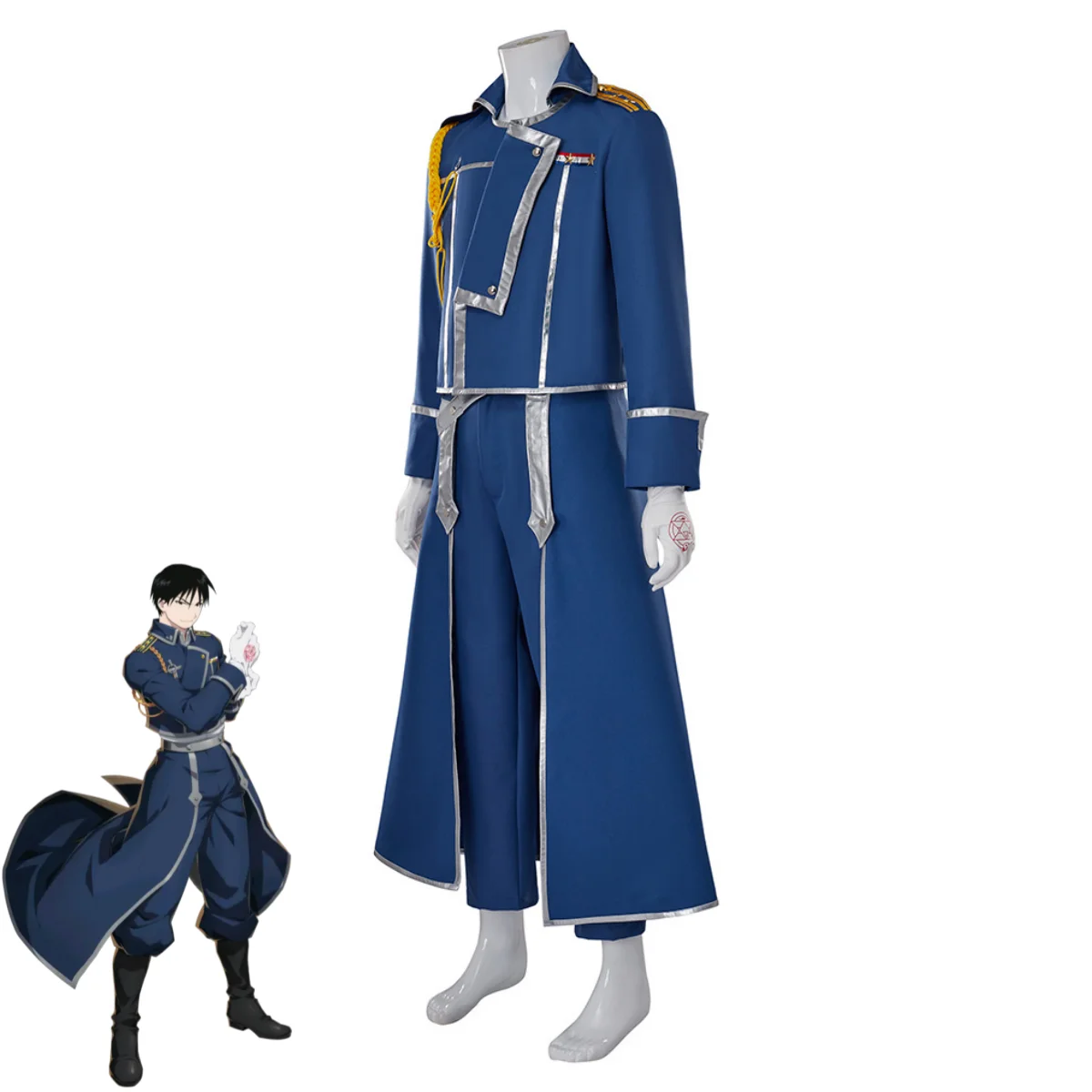 Roy Mustang Cosplay Kostüm Bla – Fullmetal Alchemist Coat Bewertung und Preis
