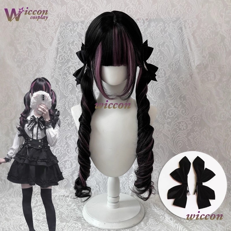 Comic ‌ Schwarze Perücke mit r – Cosplay Anime Pink Hair Bewertung und Preis