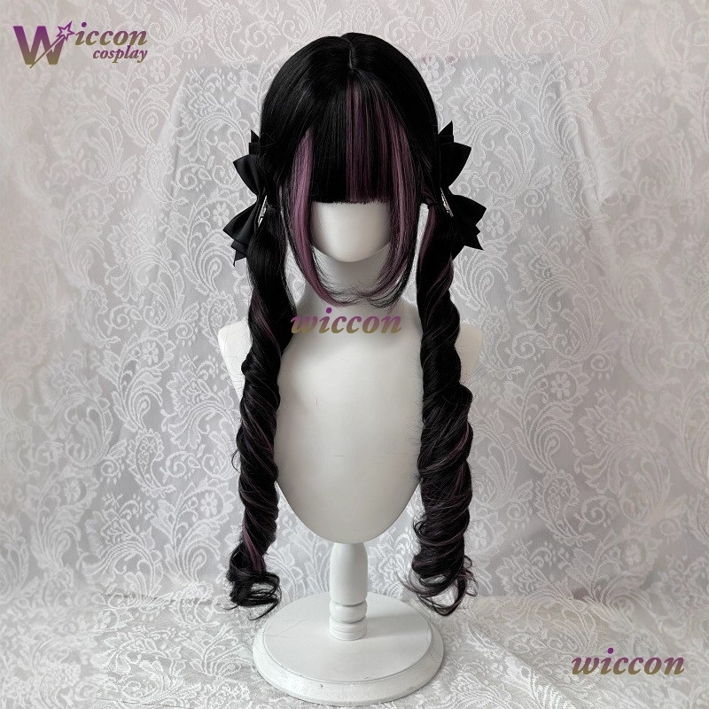 Comic ‌ Schwarze Perücke mit r – Cosplay Anime Pink Hair Bewertung und Preis